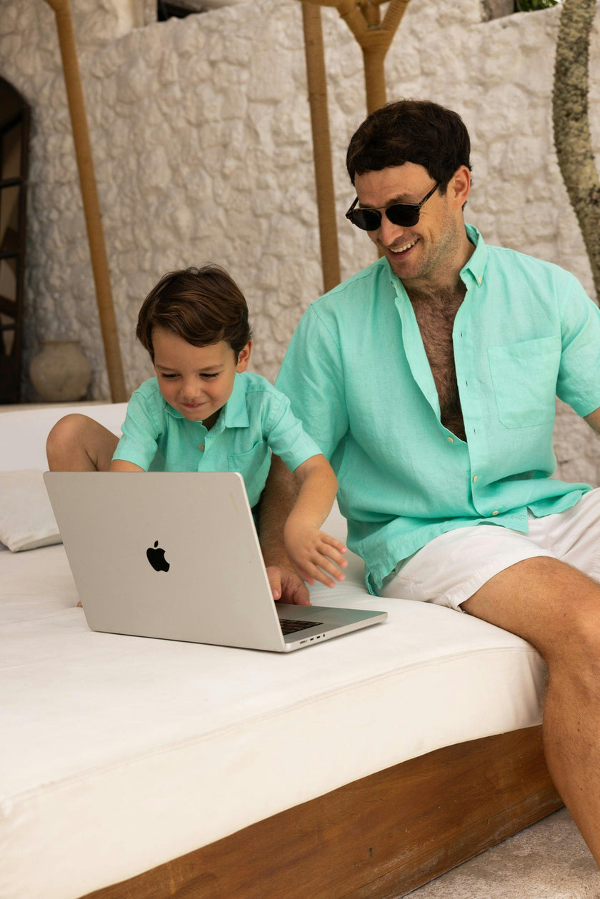 The Sea Suite - Short Sleeve Linen Shirt