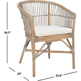 Olivia Rattan Accent Chair with Cushion