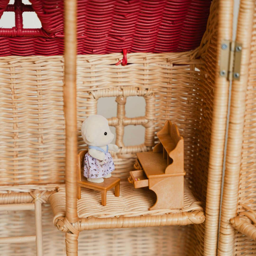 Handcrafted - Amy Dollhouse Tote - Rattan Wicker