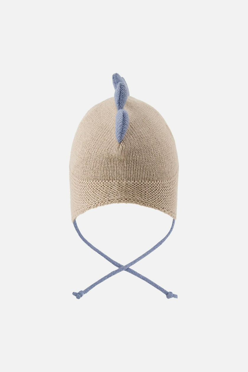 Baby Dino Winter Peruvian Knit Hat Light Taupe