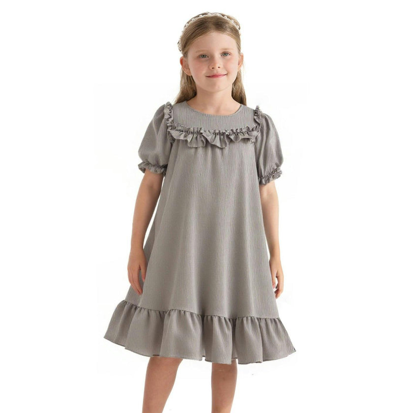 Gray Ruffle Berlin Dress