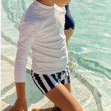 2 pack navy and crane white rashguard