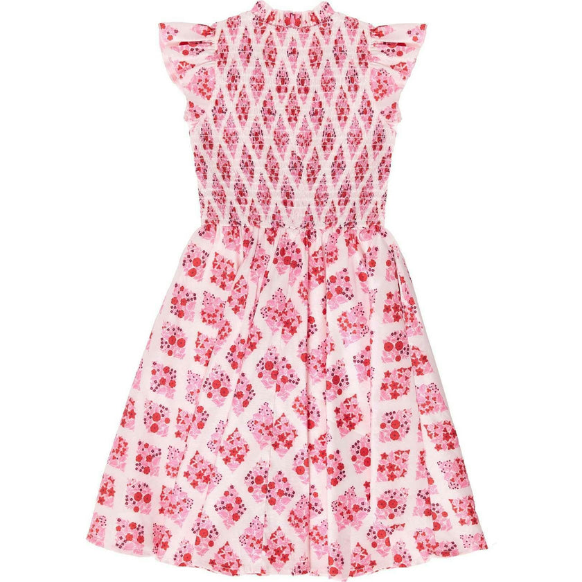 Mini Kylie Dress in Rouge Lattice Floral