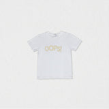 Cederique Baby T-shirt Short Sleeve, White Oops