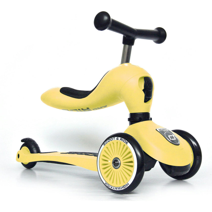 HighwayKick 1 Scooter and Ride On Toy Lemon