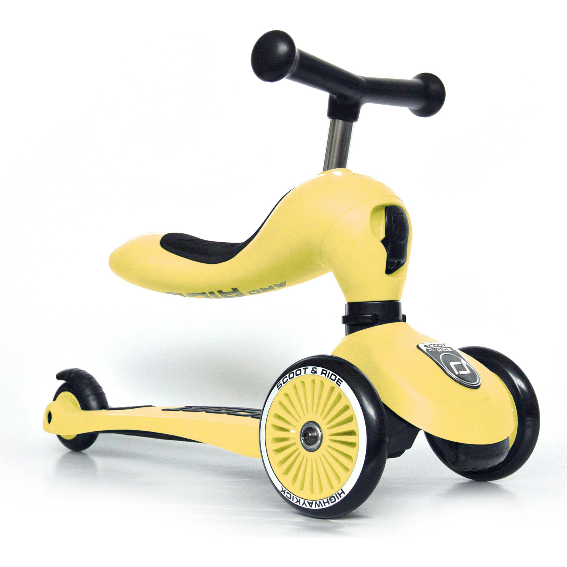 HighwayKick 1 Scooter and Ride On Toy Lemon