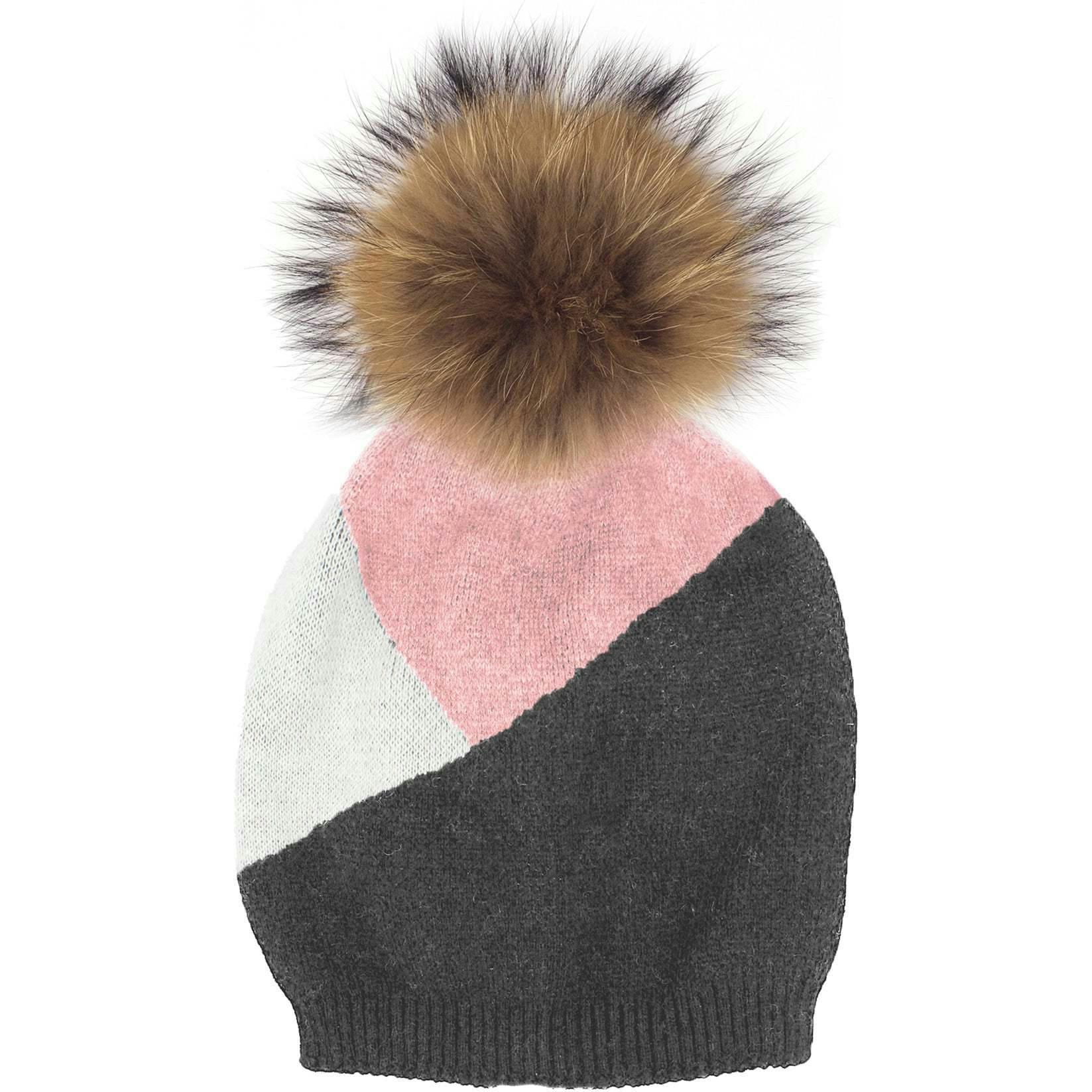 Triangle Color Block Hat (Snap On Pom Sold Separately)