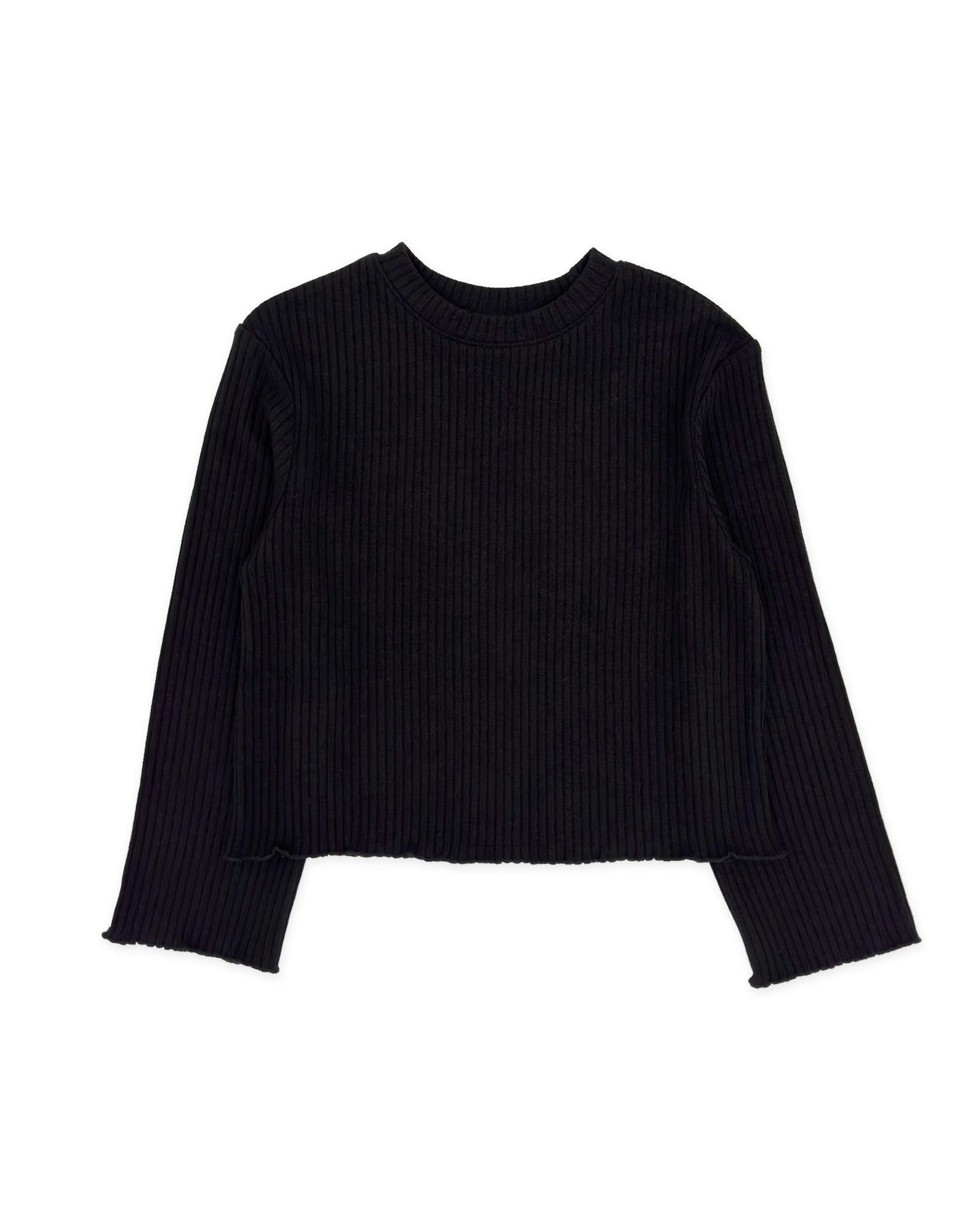Ruby Top - Black Brushed Rib