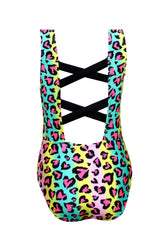 Fancy Animal Print Sleeveless One-Piece Swimsuit