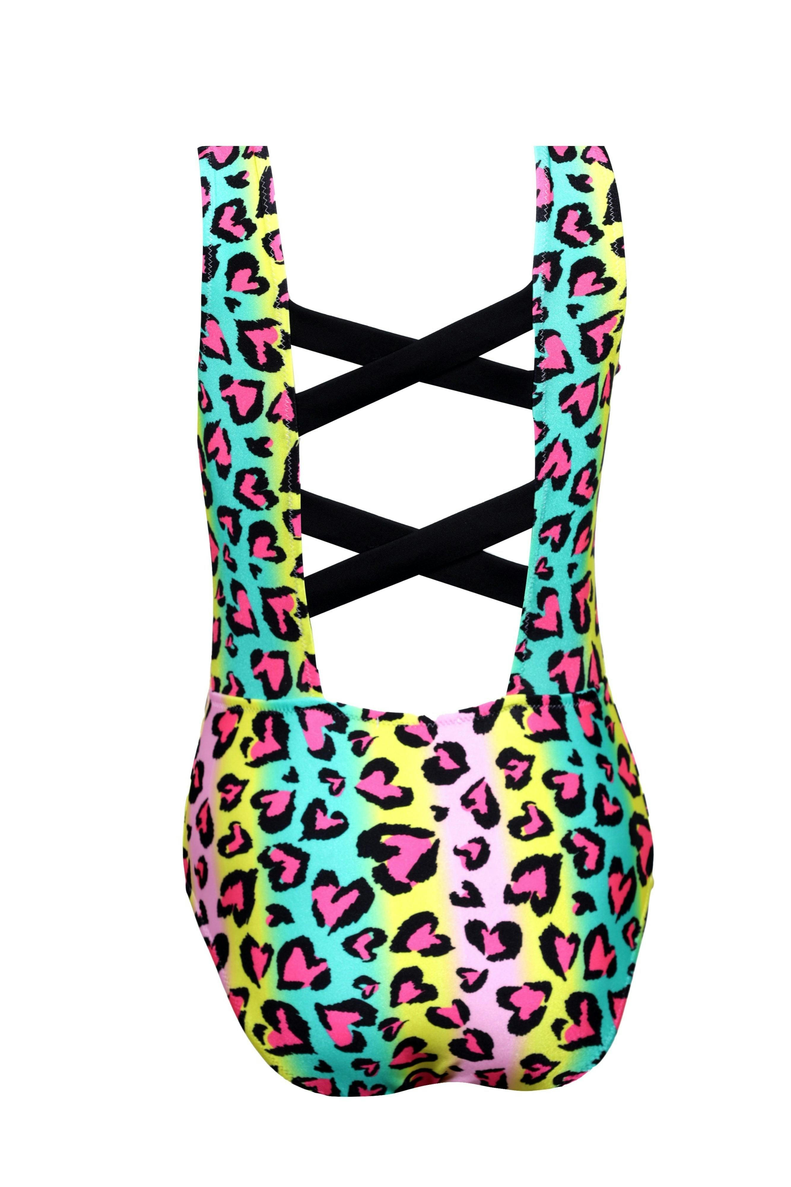 Fancy Animal Print Sleeveless One-Piece Swimsuit