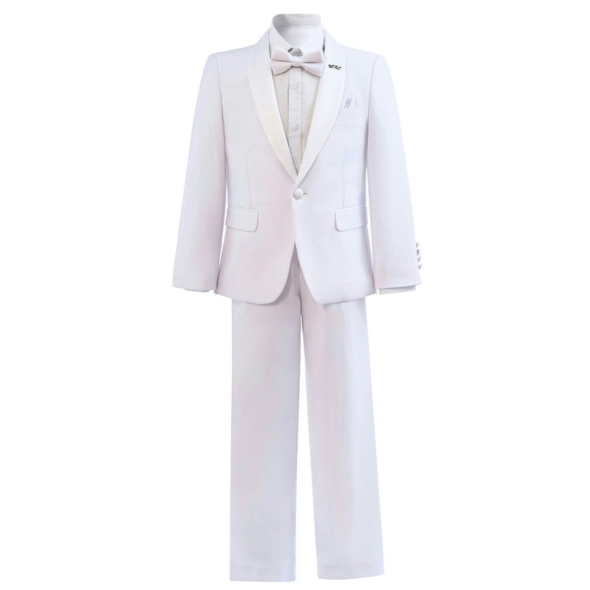 White Shawl Lapel Wool Suit