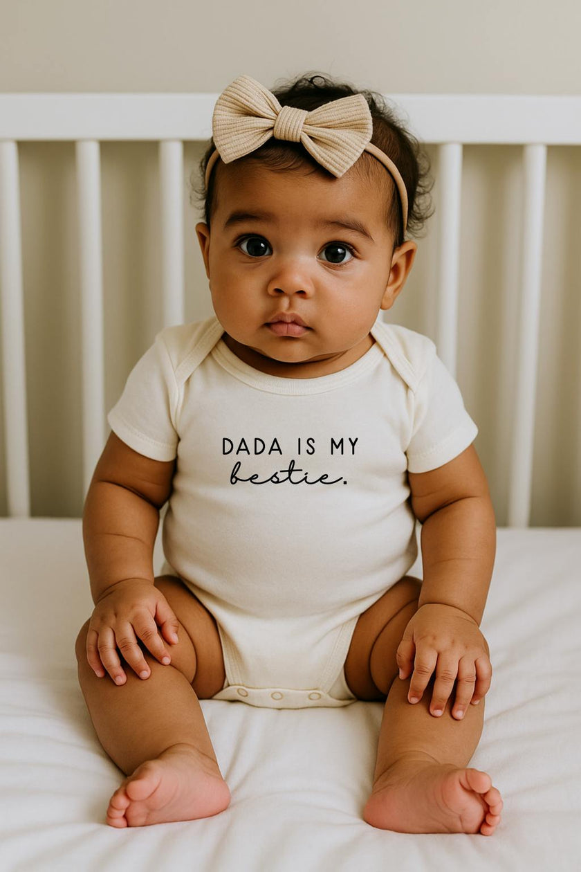 Dada is My Bestie Organic Baby Bodysuit
