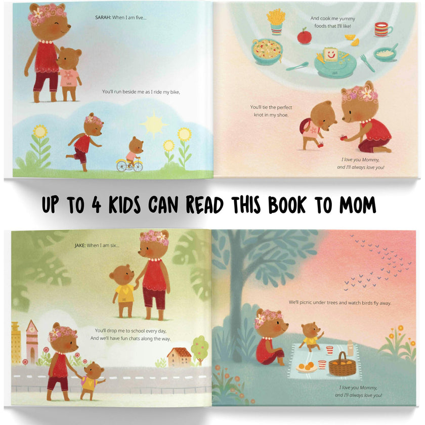 Mommy and Us / Me  (A Personalized Read-Aloud Gift from upto 4 Kids to Mom)
