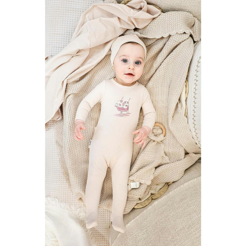 Whimsy Wheelbarrow Footie and Beanie Set