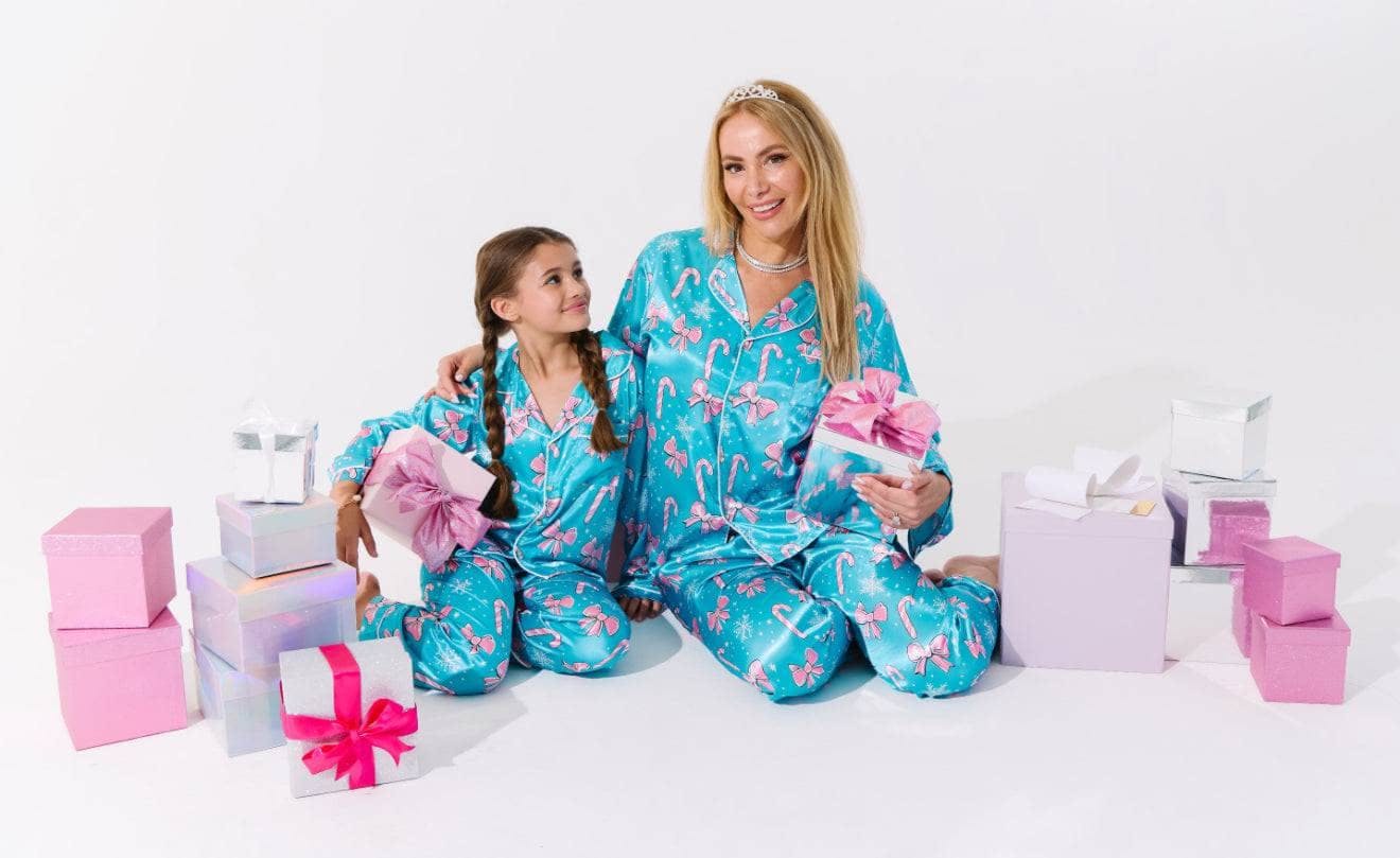 Women's Candy Cane Silk Set