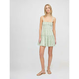 The Seraphina Mini Nap Dress - Green Jacquard Stripe