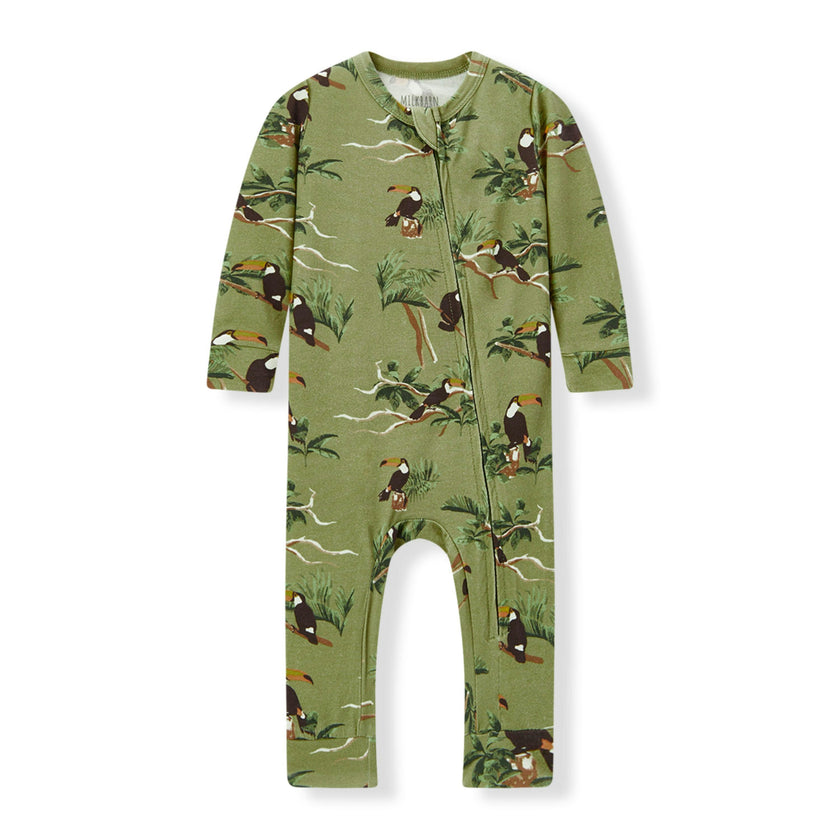 Cotton Stretch Zipper Pajama