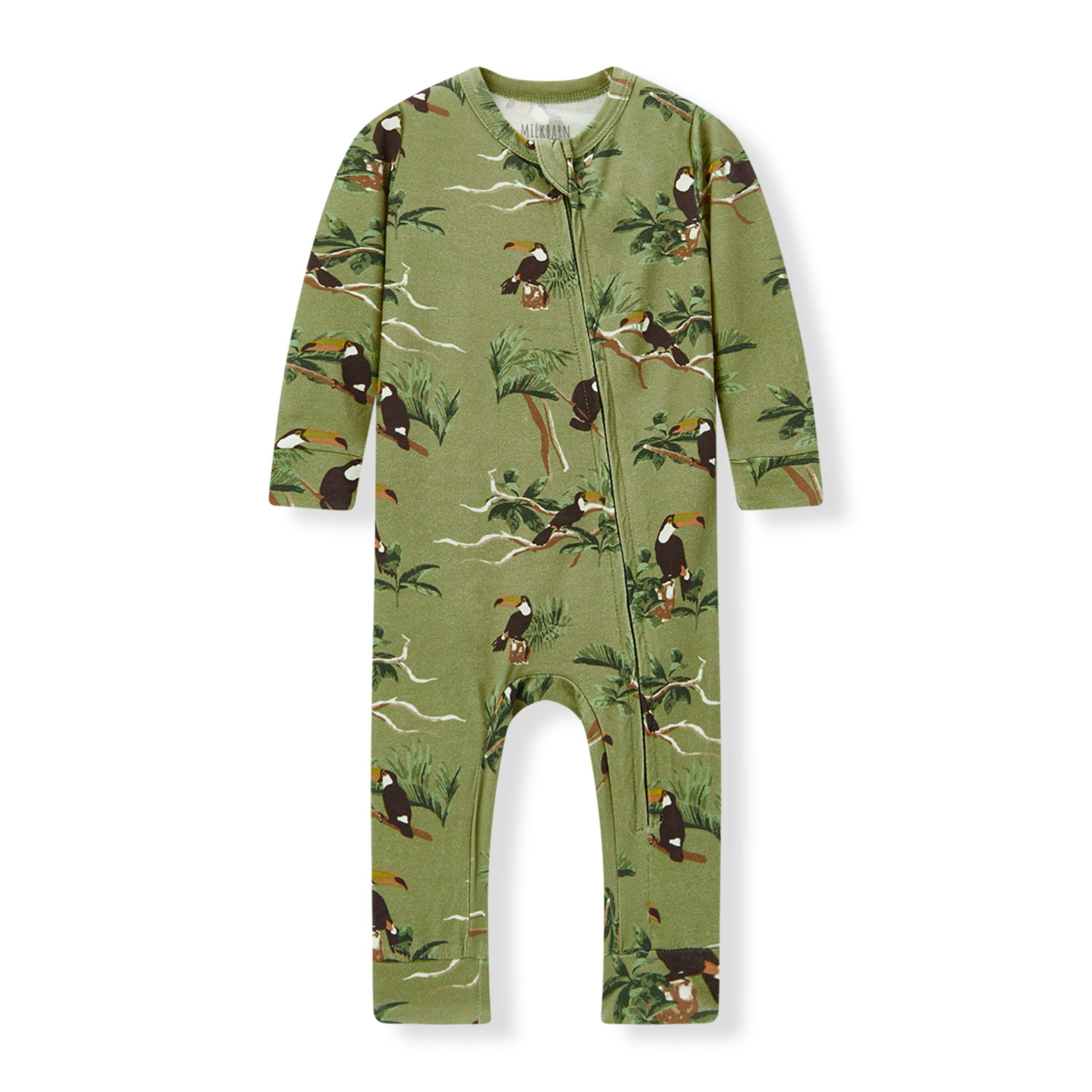 Cotton Stretch Zipper Pajama