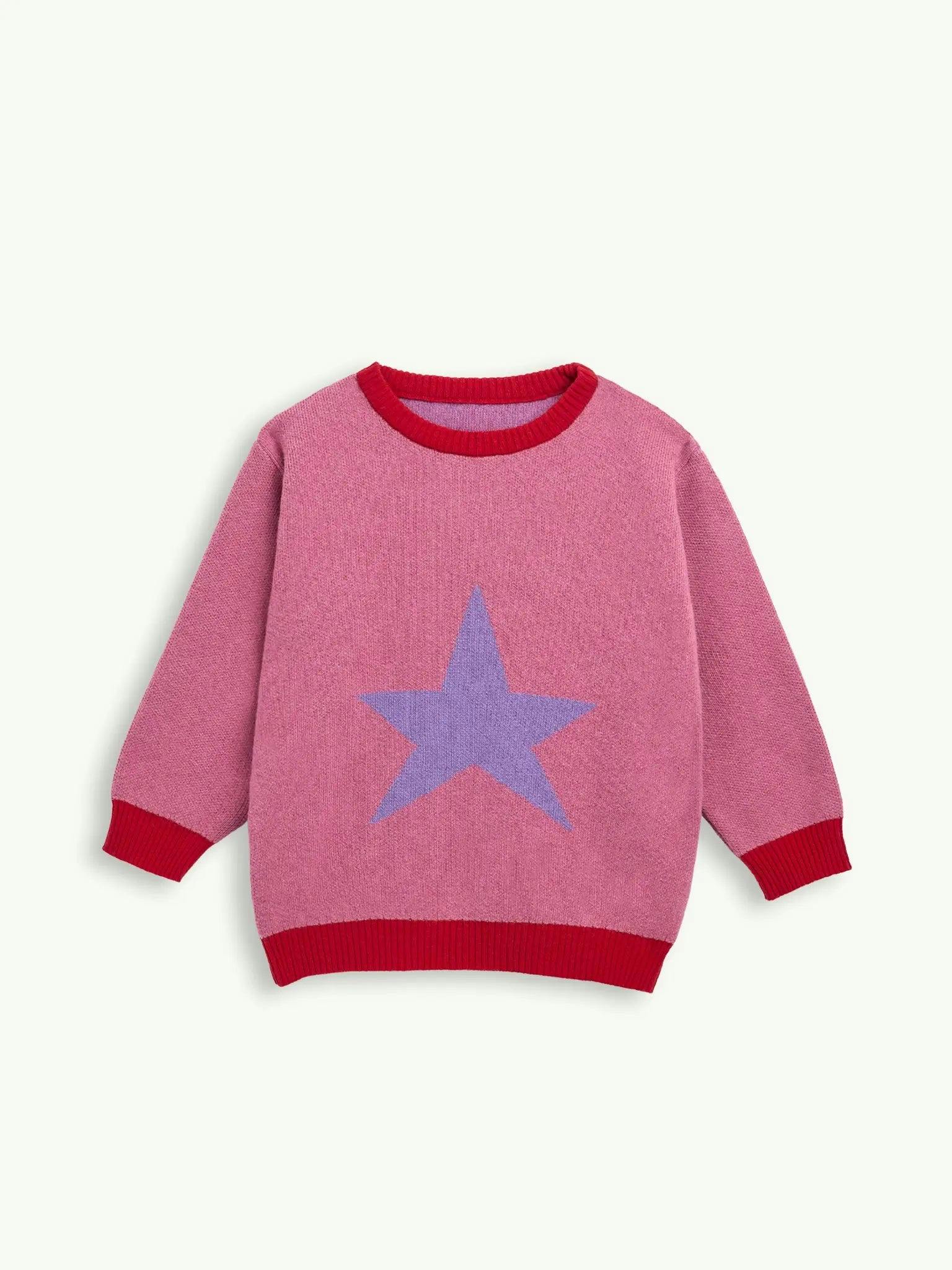 children's wool blend sweater - star