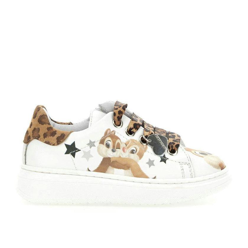 White Chipmunks Print Shoes