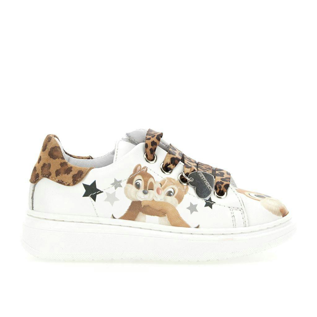 White Chipmunks Print Shoes