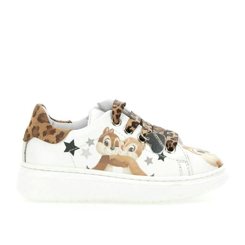 White Chipmunks Print Shoes