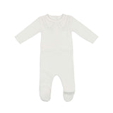 Mock Collar Velour Long Sleeve Footie