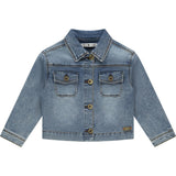 Ruffle Accent Denim Jacket