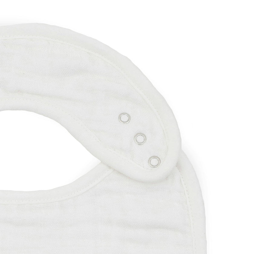 Organic Cotton Muslin Classic Bib 3 Pack - White