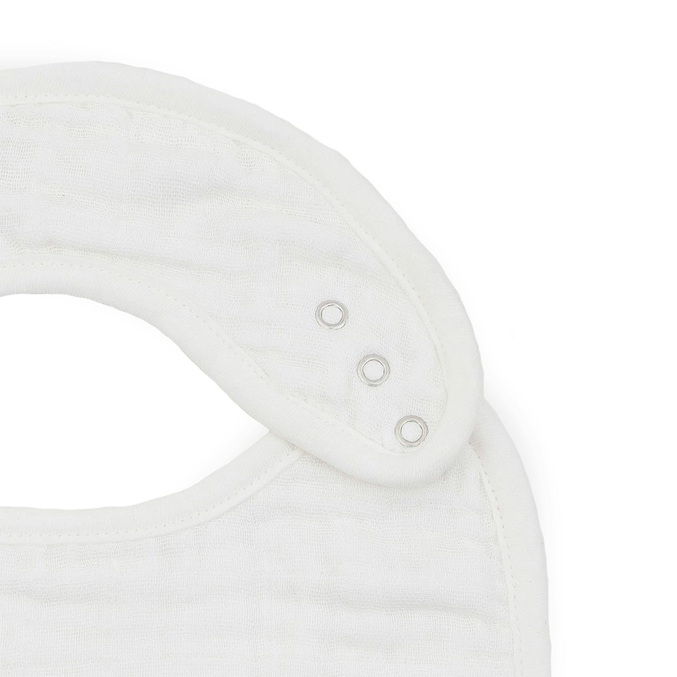 Organic Cotton Muslin Classic Bib 3 Pack - White