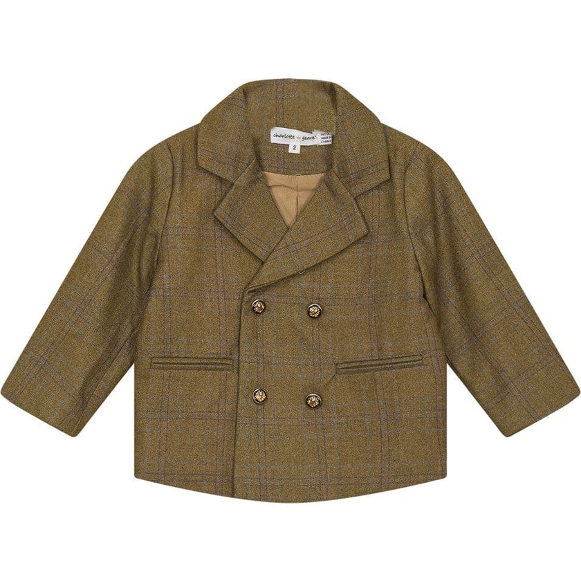Woven Plaid Jacket Chestnut