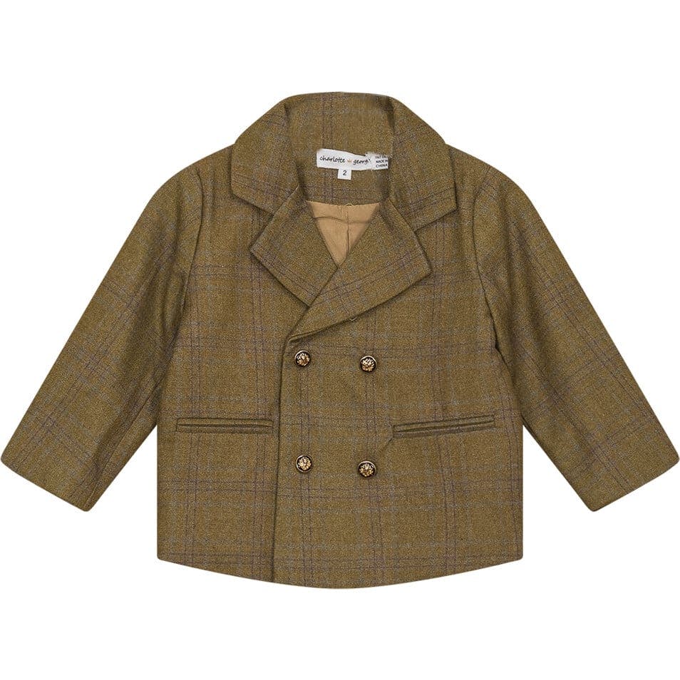 Woven Plaid Jacket Chestnut