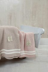 Duo Stripe Chunky-Knit Blanket