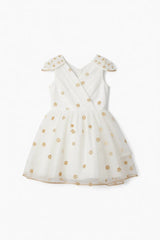 Stardust Embroidered White Tulle Party Dress