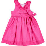 Shimmer Stripe Lawn Dress With Flowers