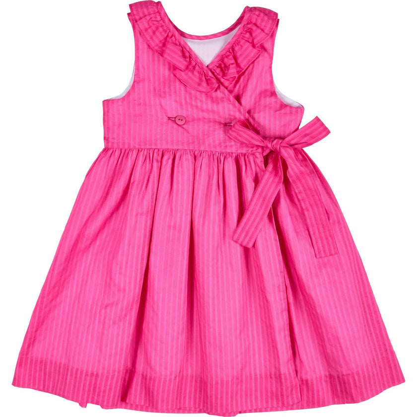Shimmer Stripe Lawn Dress With Flowers