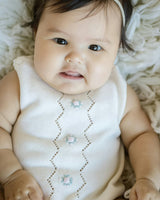 Colette Knit Bubble Romper - Ivory