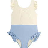 Mipounet SS26 Angelina, Swimwear Ecru Blue Sky