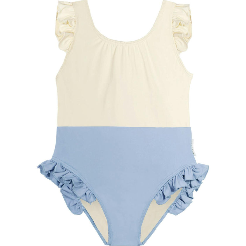 Mipounet SS26 Angelina, Swimwear Ecru Blue Sky