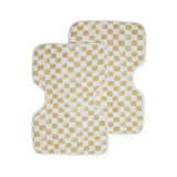 Cotton Muslin Burp Cloth 2 Pack - Adobe Checker