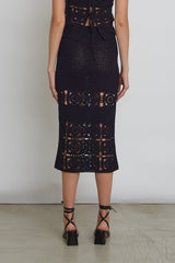 JANA CROCHET SKIRT | BLACK