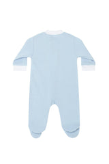 Blue Bubble Zipper Footie