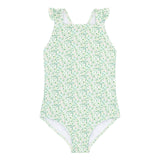 girls sea marsh floral crossover one piece
