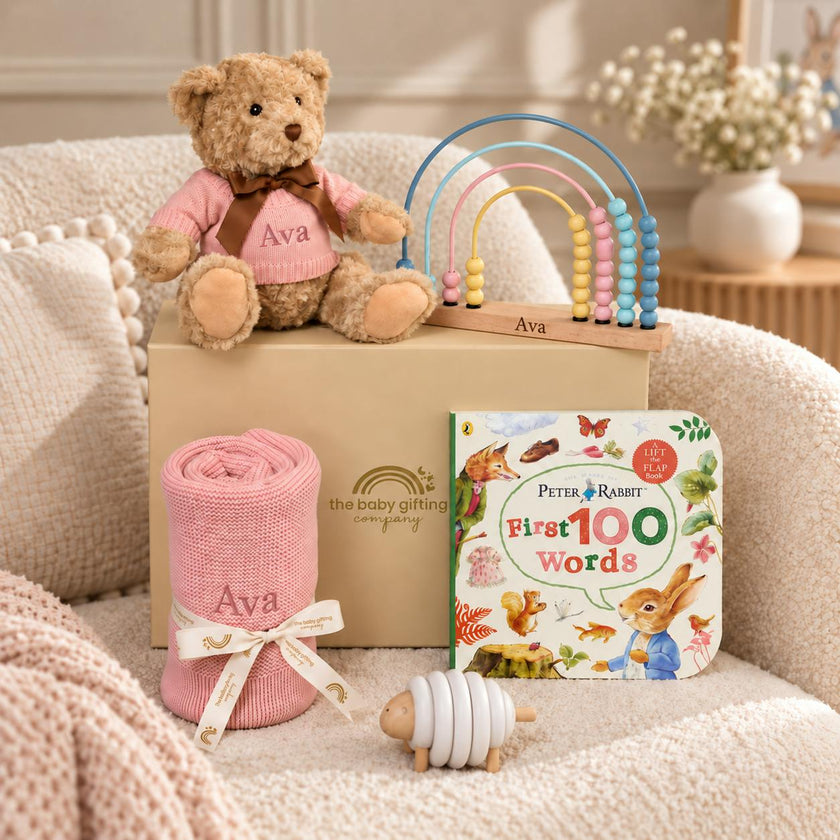 Personalized New Baby Lamb Tales Gift Set