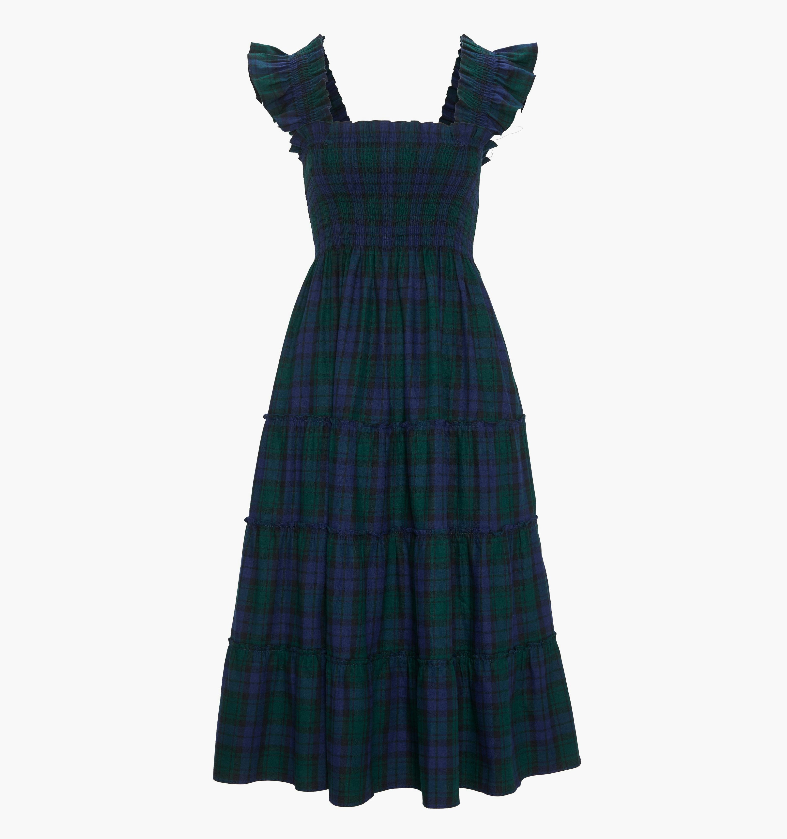 The Ellie Nap Dress - Blackwatch Tartan
