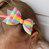 Rainbow Ombre Bow Hard Headband