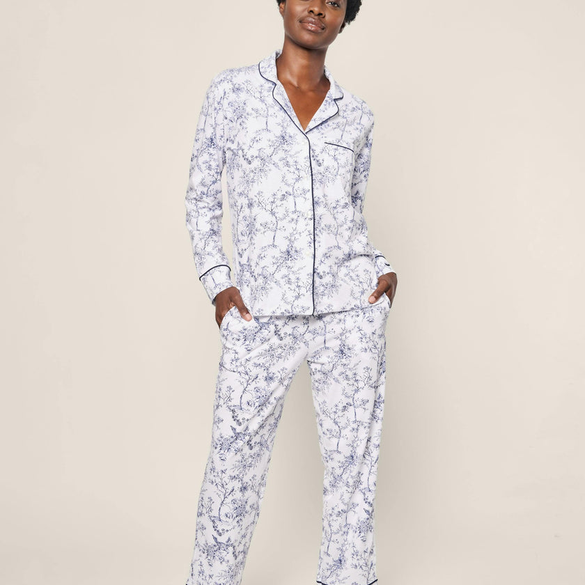 Women's Pima Pajama Set in Timeless Toile