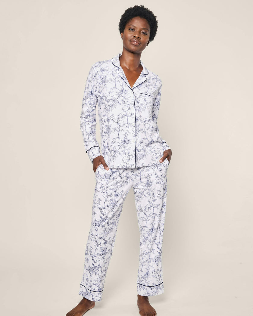 Women's Pima Pajama Set in Timeless Toile
