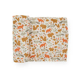 Cotton Muslin Swaddle Blanket - Fall Friends
