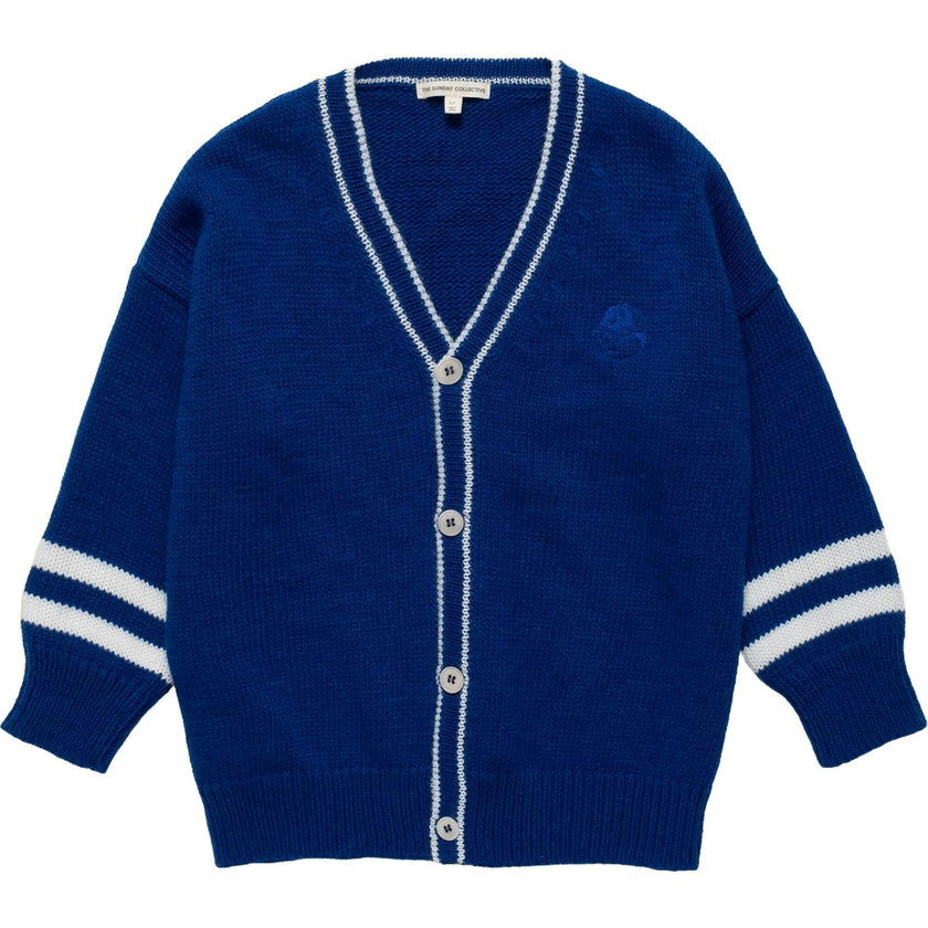Wool Classroom Cardigan in Cobalt Blue